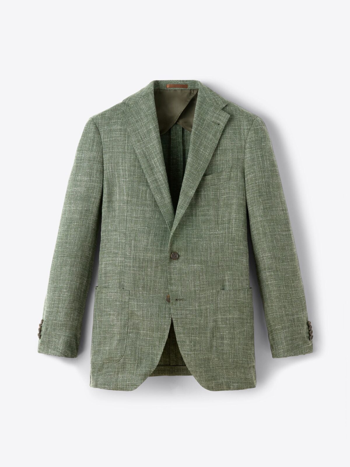 Drago Fatigue Wool Silk and Linen Hopsack Bedford Jacket - Custom 