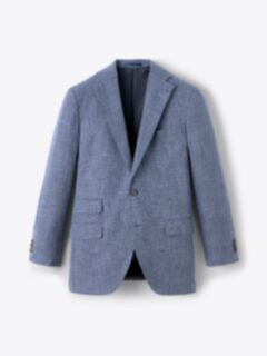 Shop VBC Slate Slub Wool and Cotton Allen Suit Jacket