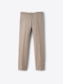 Shop Tan Stretch Wool Blend Hopsack Dress Pant