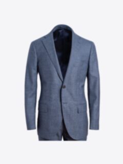 Shop Allen Light Slate S130s Windowpane Suit Jacket
