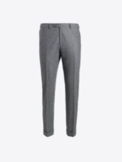 Shop Allen Ash Grey Wool Flannel Dress Pant
