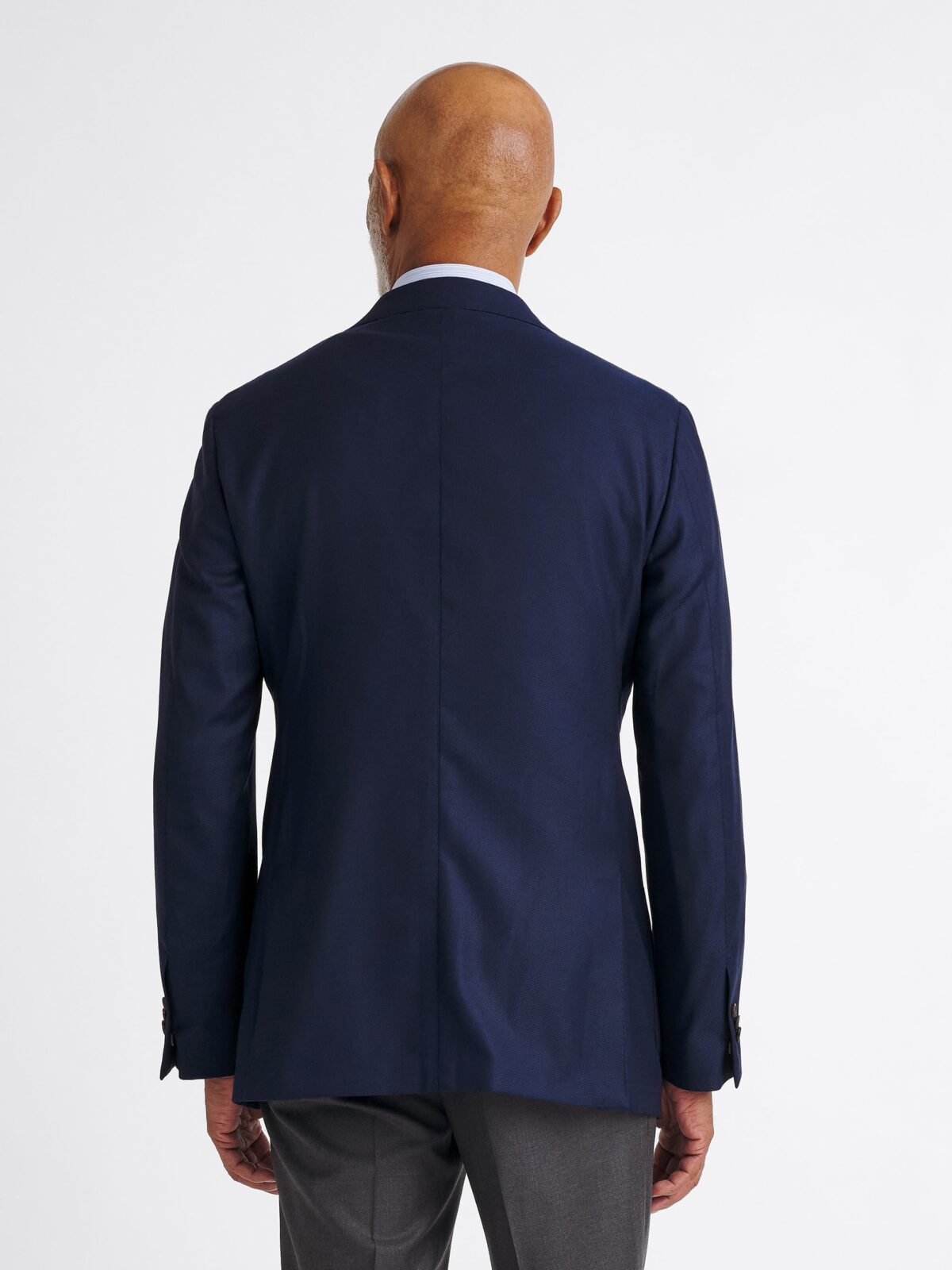 Loro Piana Fabric Navy S150s Hopsack Hudson Jacket - Custom Fit