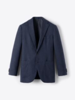Shop Navy Wool and Linen Stretch Bedford Jacket