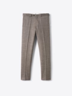 Shop Mocha Wool and Linen Stretch Dress Pant