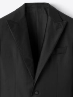 Peak Lapel Loro Piana Fabric Black S150s Dinner Jacket Satin Lapel