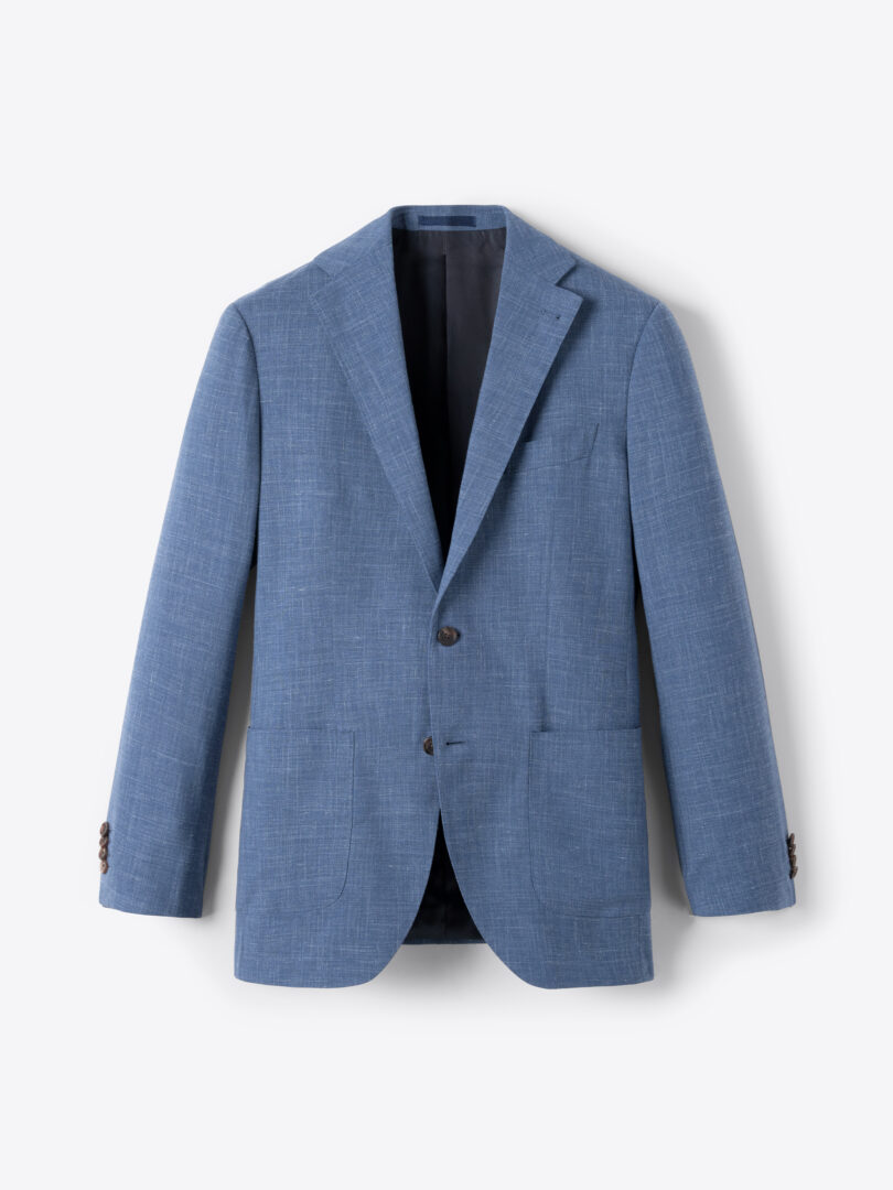 Men’s Slate Wool and Linen Stretch Bedford Jacket Thumb