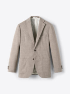 Shop Beige Wool and Linen Stretch Bedford Jacket
