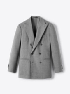 Shop Double Breasted VBC Light Grey Fresco Allen Suit Jacket
