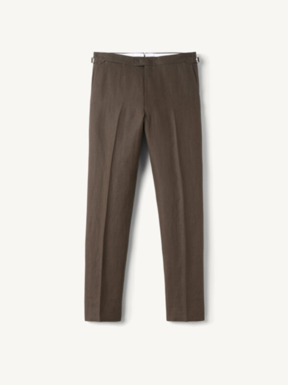 Thumb Photo of Coffee Irish Linen Dress Pant