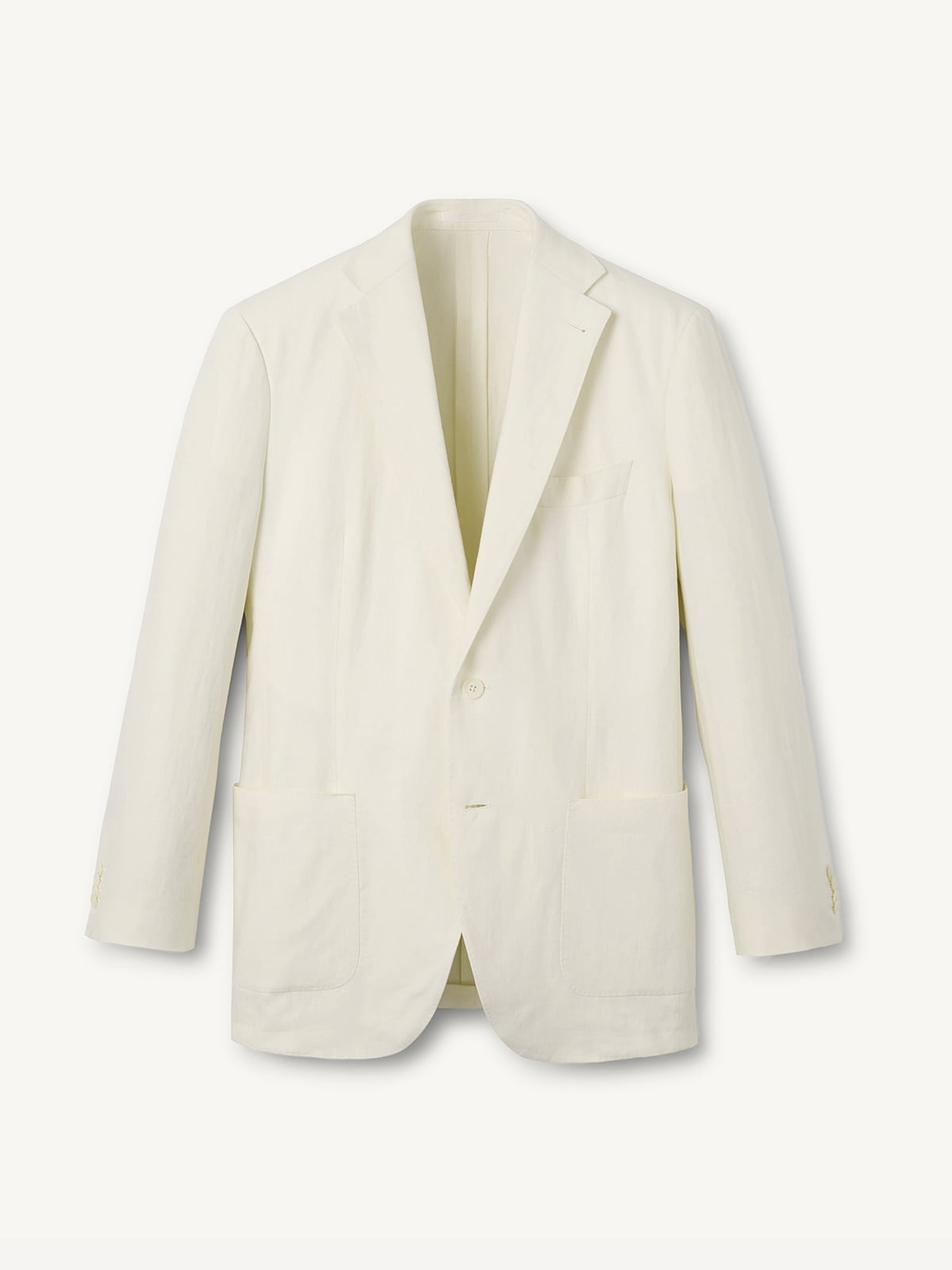 Ivory Irish Linen Bedford Jacket - Custom Fit Tailored Clothing