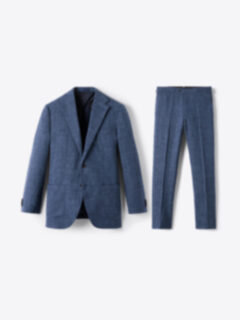 Shop Loro Piana Ocean Wool Silk and Linen Mercer Suit