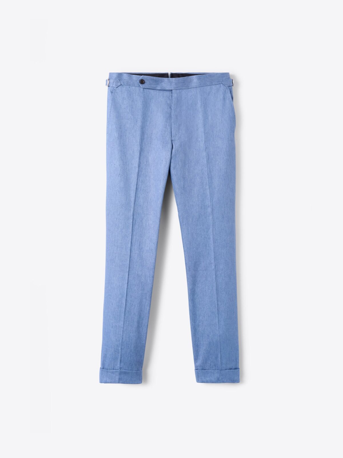 Loro Piana Fabric French Blue Linen Blend Stretch Denim Trouser 