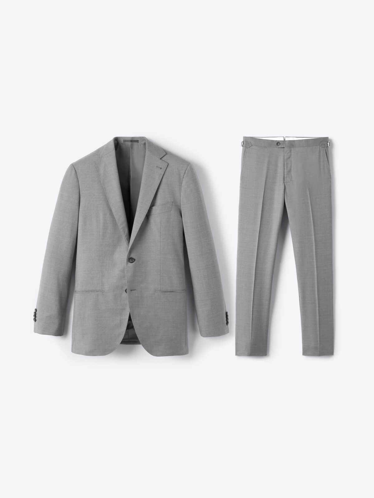 Loro Piana Fabric Light Grey Tropical Wool Suit - Custom Fit