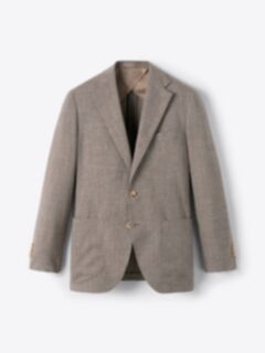 Shop Loro Piana Taupe Wool Silk and Linen Hudson Jacket