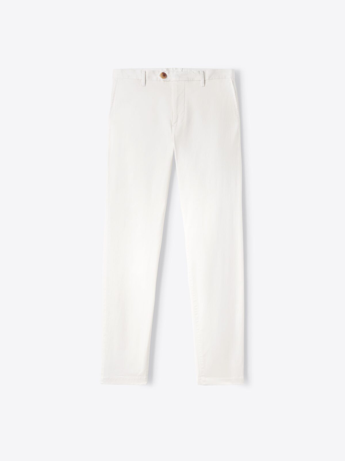 Di Sondrio Off White Stretch Cotton Chino - Custom Fit Pants