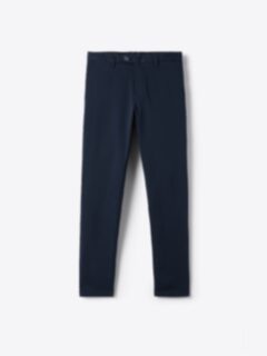 Shop Di Sondrio Navy Stretch Cotton Chino