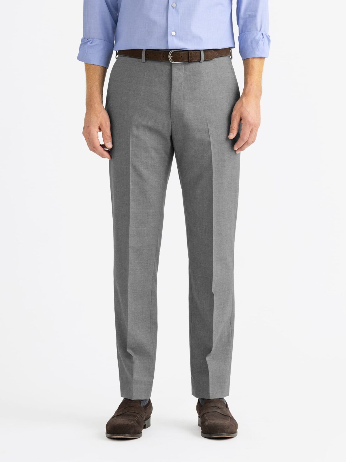 Drago S130s Grey Tropical Wool Dress Pant - Custom Fit Drago S130s Grey Tropical Wool Dress Pant - Custom Fit