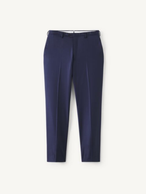 Loro Piana Fabric S170s Navy Wool and Cashmere Dress Pant - Custom