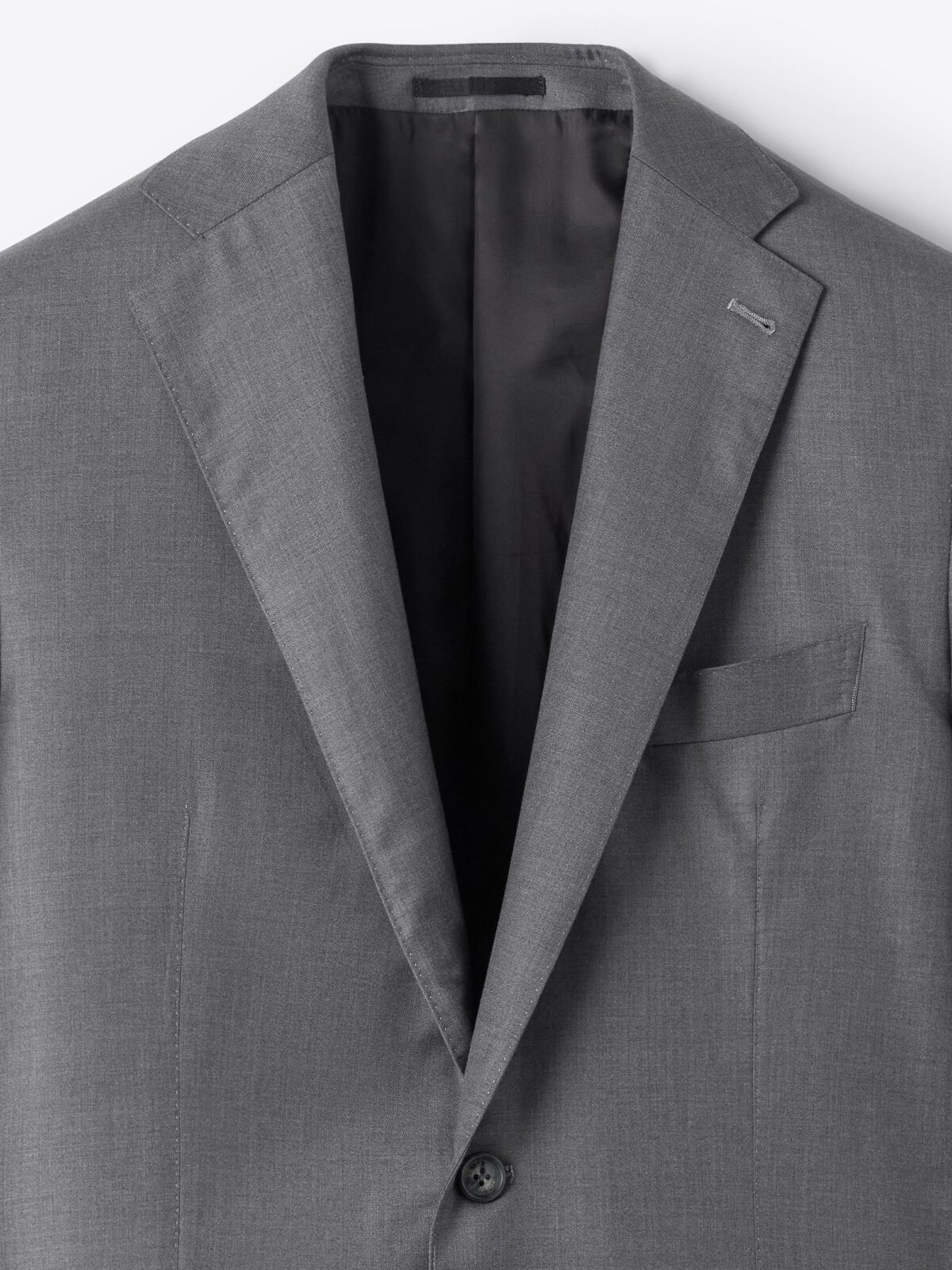 Loro Piana Fabric Grey S170s Wool and Silk Suit Jacket - Custom