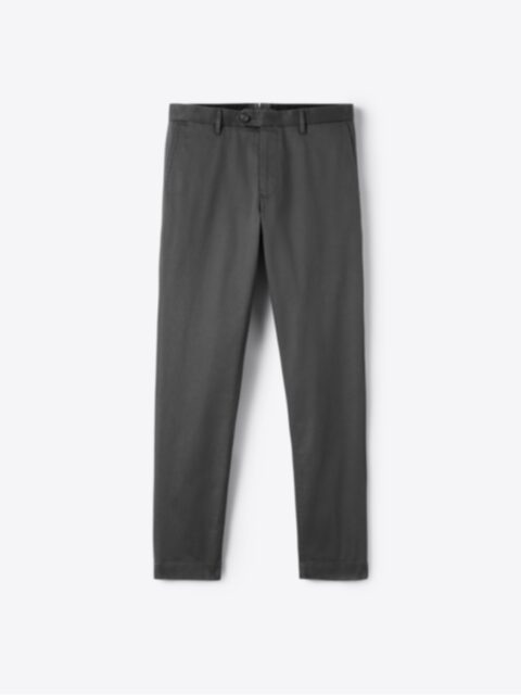 Charcoal Non-Iron Stretch Chino - Custom Fit Pants