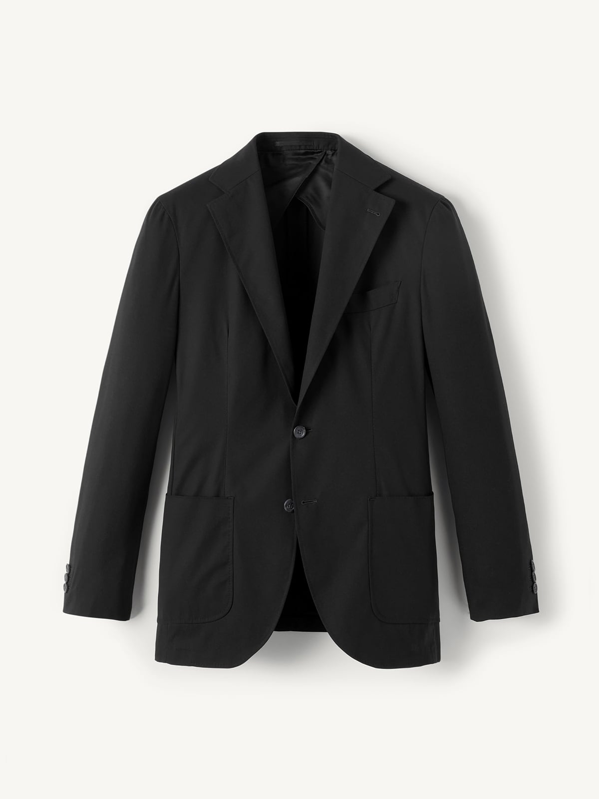 Black High Twist Cotton Sullivan Jacket - Custom Fit Tailored Clothing