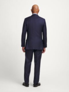 Loro Piana Fabric Navy S170s Wool and Silk Mercer Suit - Custom