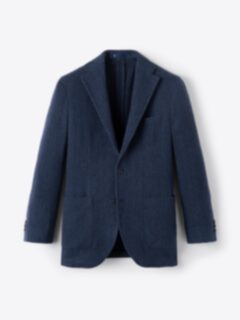 Shop Slate Lambswool Herringbone Waverly Jacket