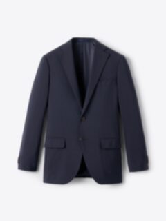 Shop Allen Navy Stretch Wool Suit Jacket