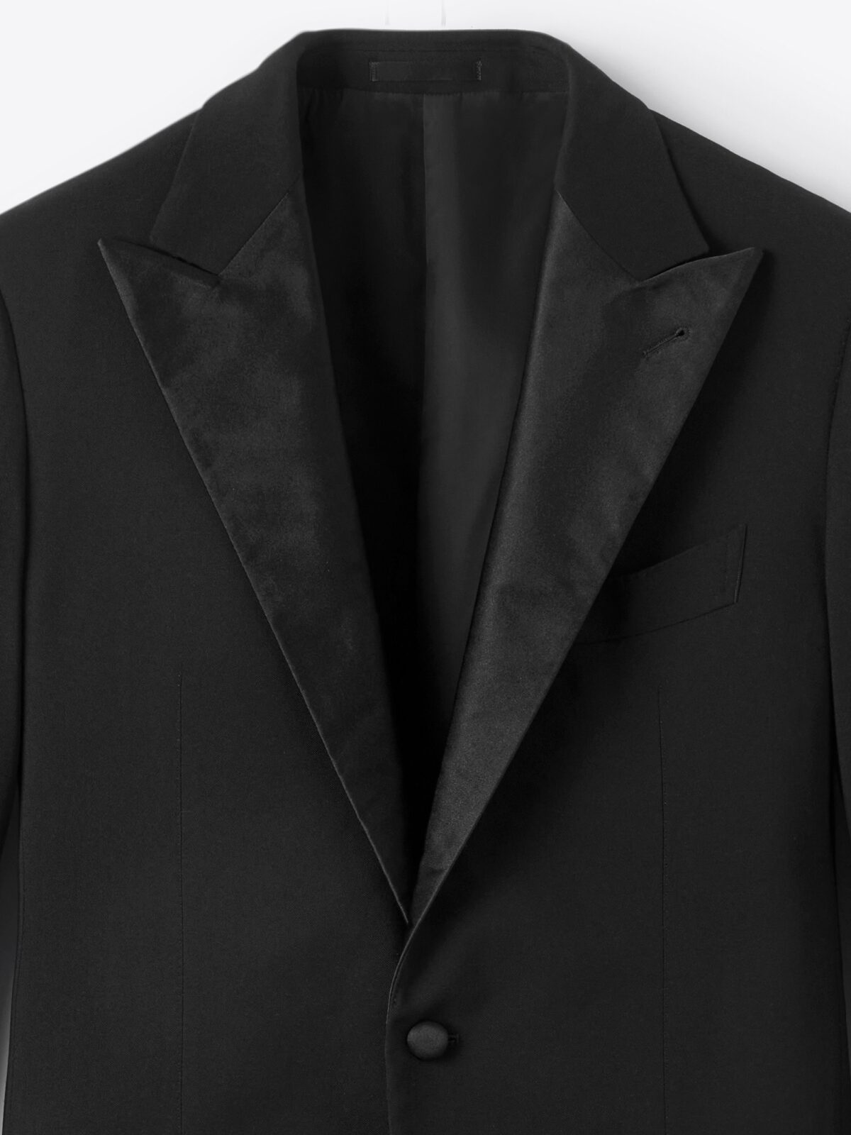 Loro Piana Fabric Black Barathea Tuxedo Jacket - Custom Fit