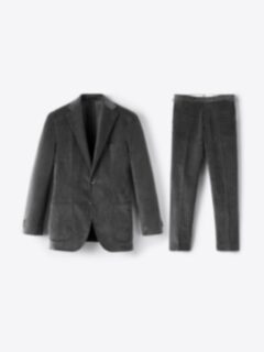 Shop Grey Stretch Corduroy Waverly Suit