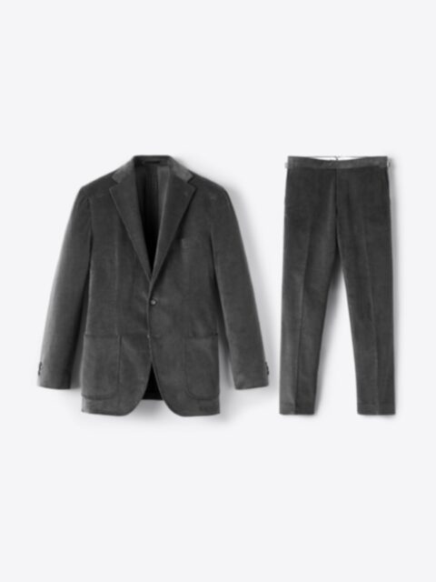Reda Grey Heavyweight Nailhead Suffolk Suit - Custom Fit