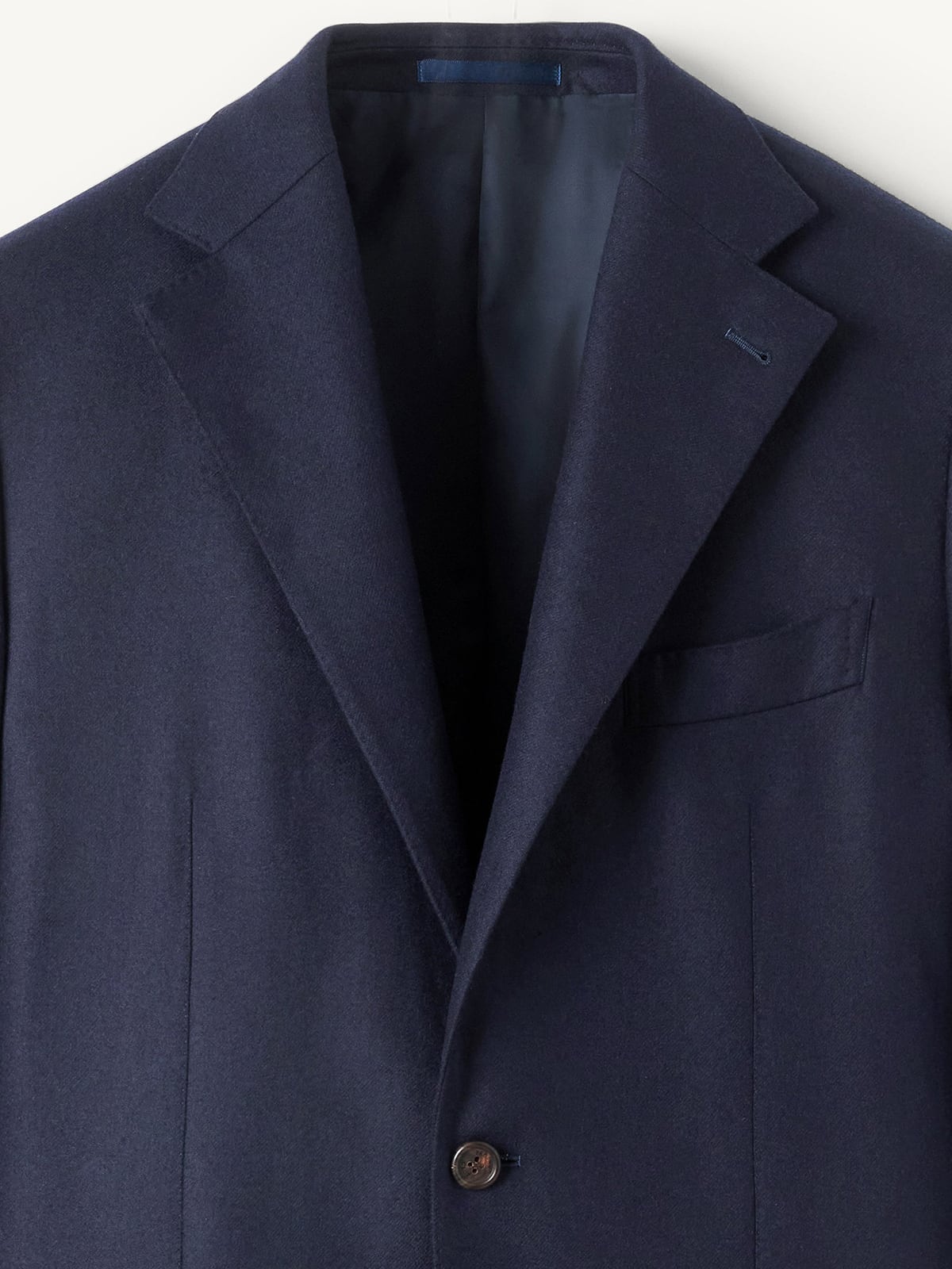 VBC Navy Wool Flannel Downing Jacket - Custom Fit Tailored Clothing