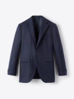 Shop VBC Navy Wool Flannel Downing Jacket