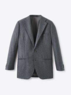 VBC Grey Wool Flannel Downing Jacket - Custom Fit Tailored Clothing