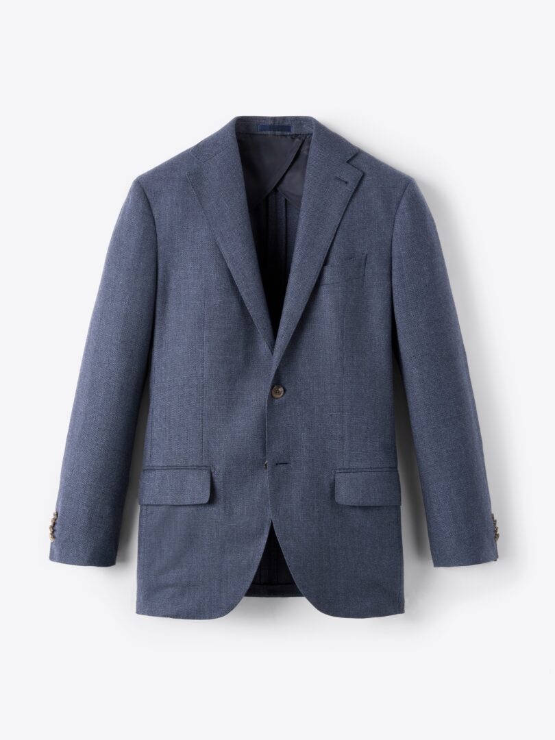 Men’s Slate Basketweave Essential Flannel Thompson Jacket Thumb