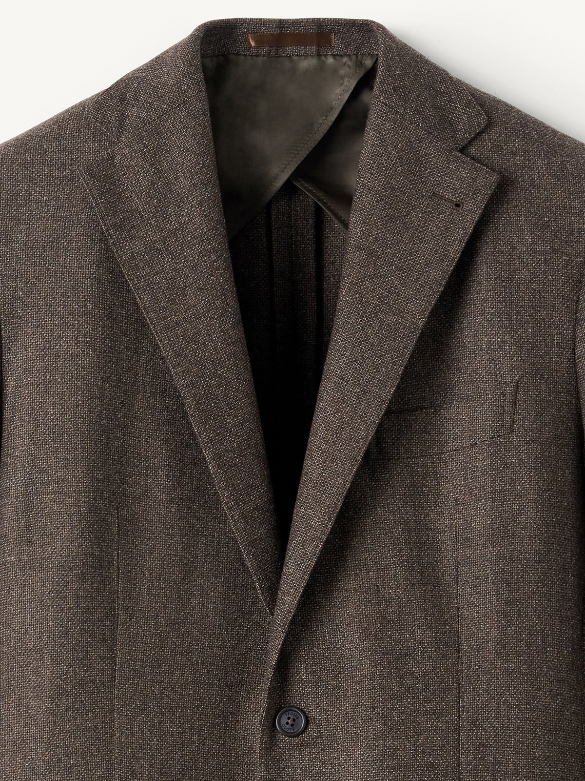 Brown Melange Essential Flannel Thompson Jacket - Custom Fit