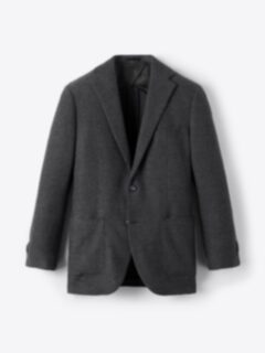 Shop Charcoal Melange Italian Flannel Bedford Jacket