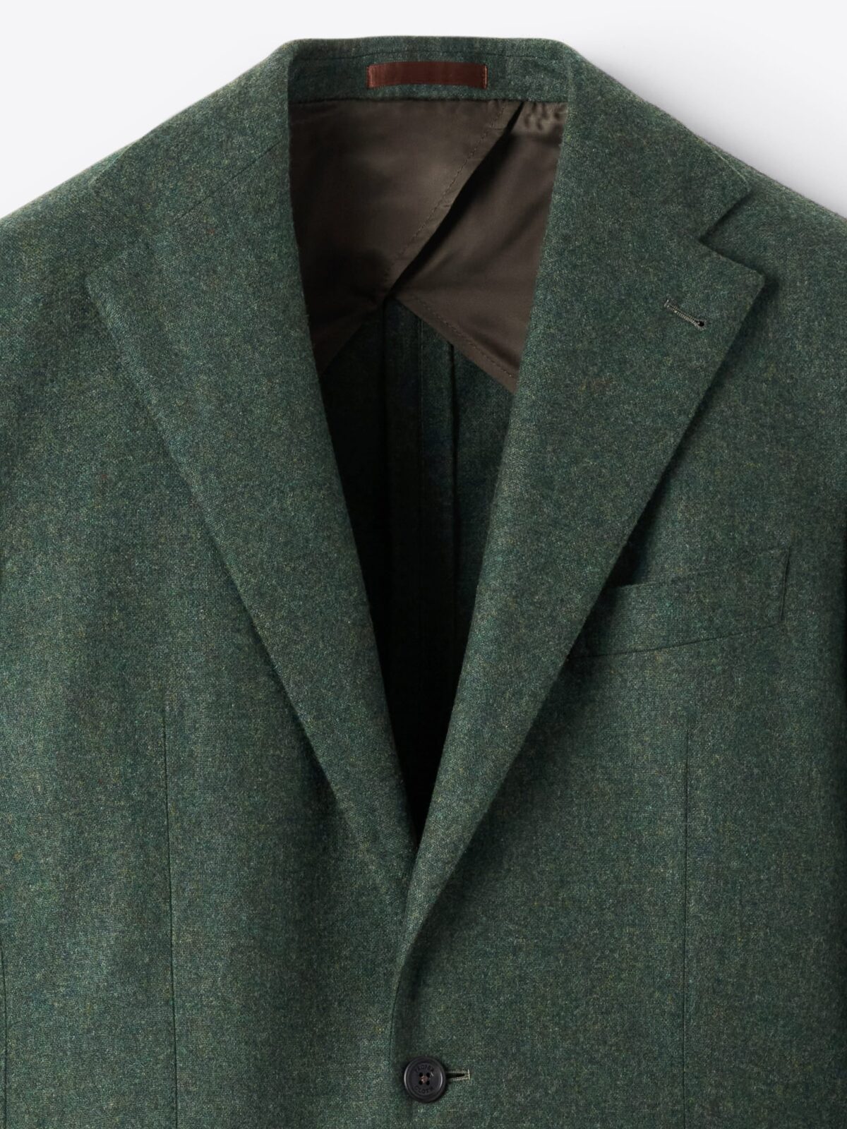Pine Wool and Cashmere Flannel Bedford Jacket - Custom Fit