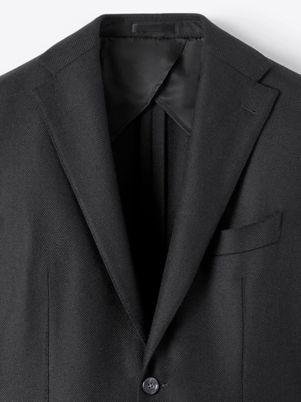 Black Italian Flannel Bedford Jacket - Custom Fit Tailored Clothing