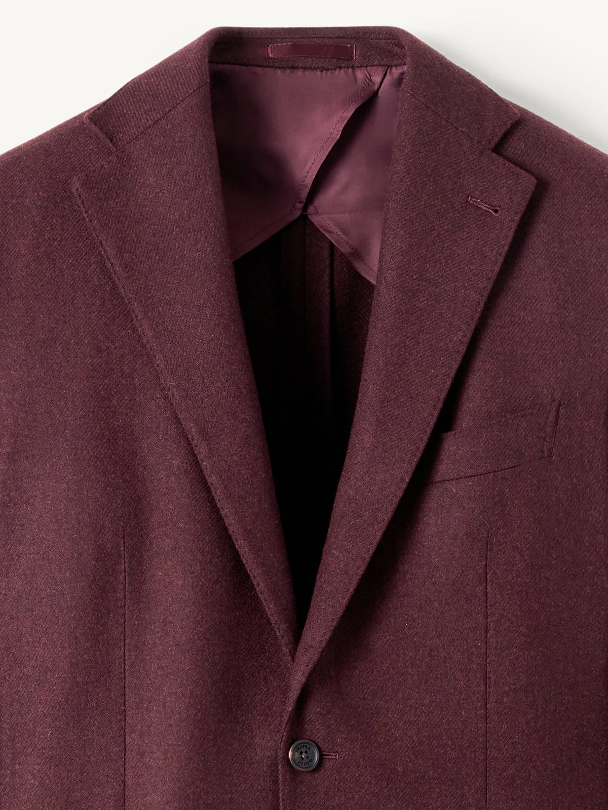 Burgundy Italian Flannel Bedford Jacket - Custom Fit Tailored Clothing