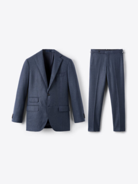 VBC Grey Chalkstripe Wool Flannel Allen Suit - Custom Fit