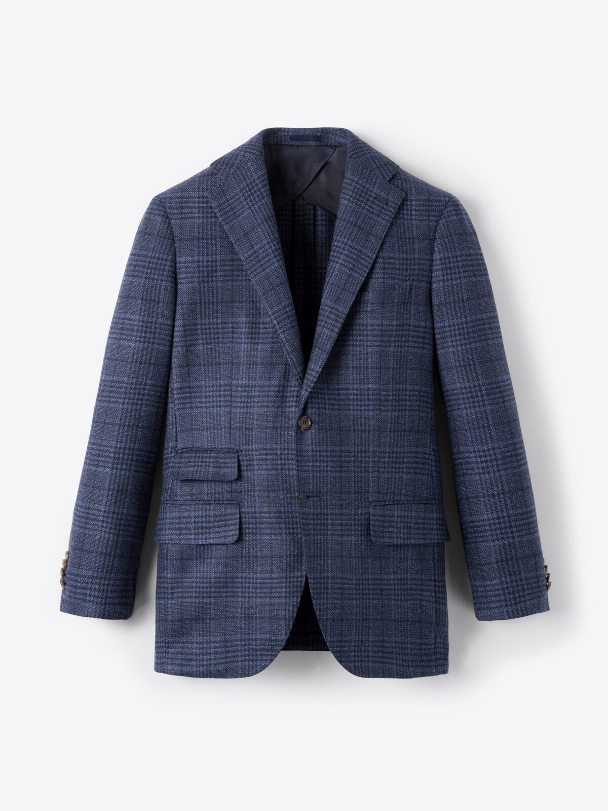 Loro Piana Fabric Faded Navy Prince of Wales Walker Jacket