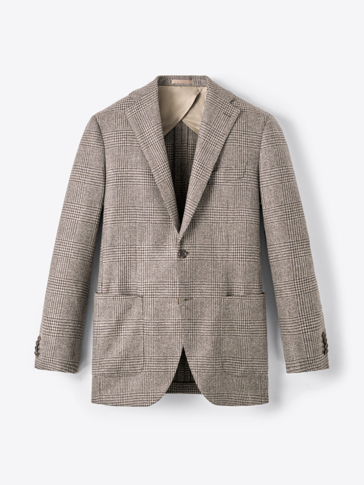 Chestnut Glen Plaid Italian Flannel Bedford Jacket - Custom Fit