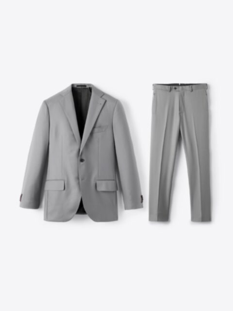 Double Breasted VBC Light Grey Fresco Carmine Suit - Custom Fit Tailored  Clothing