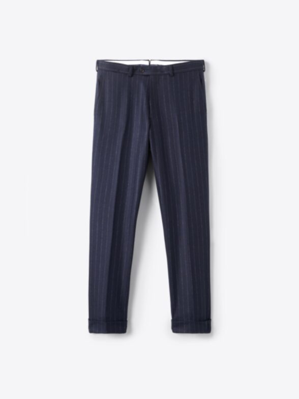 Men’s VBC Navy Chalkstripe Wool Flannel Dress Pant Thumb