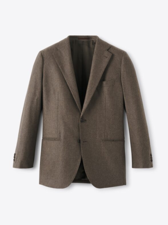 Thumb Photo of VBC Brown Melange Wool Flannel Downing Jacket