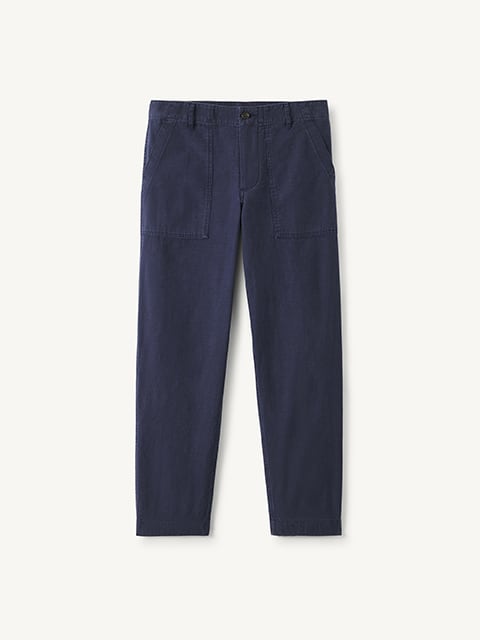 Navy Non-Iron Stretch Chino - Custom Fit Pants