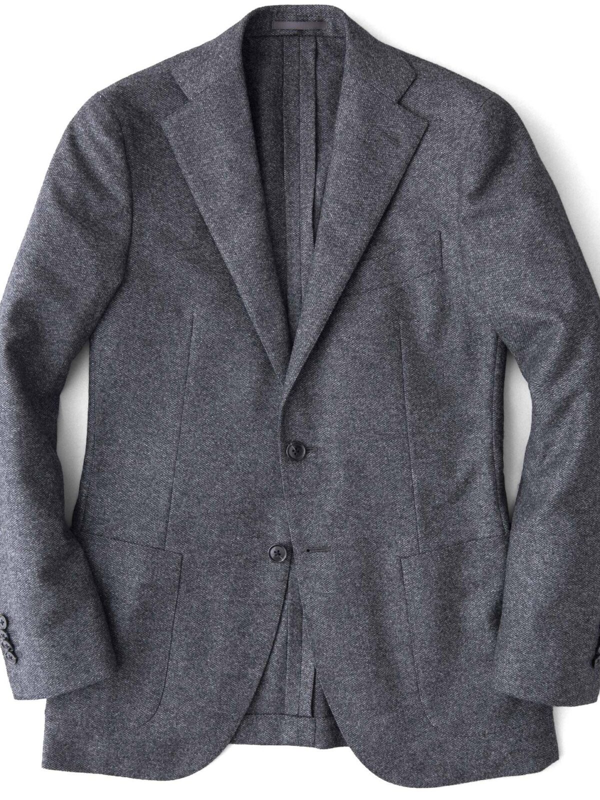 Hudson Grey Birdseye Wool Flannel Jacket - Custom Fit Tailored