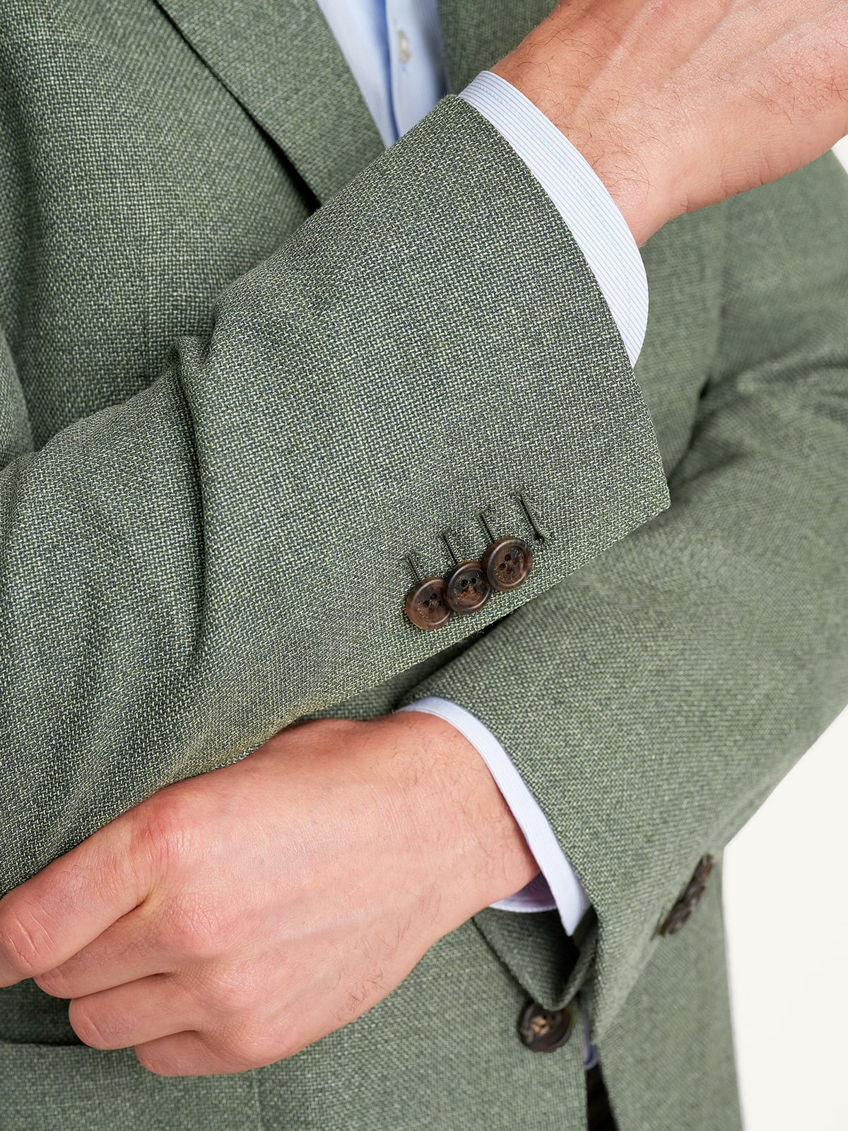 Reda Sage Hopsack Bedford Jacket - Custom Fit Tailored Clothing