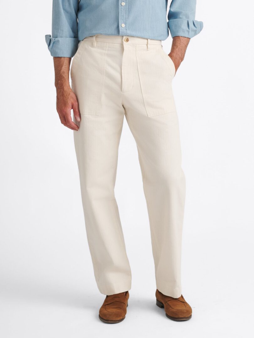 Japanese Bone Herringbone Fatigue Pant Thumb Detail